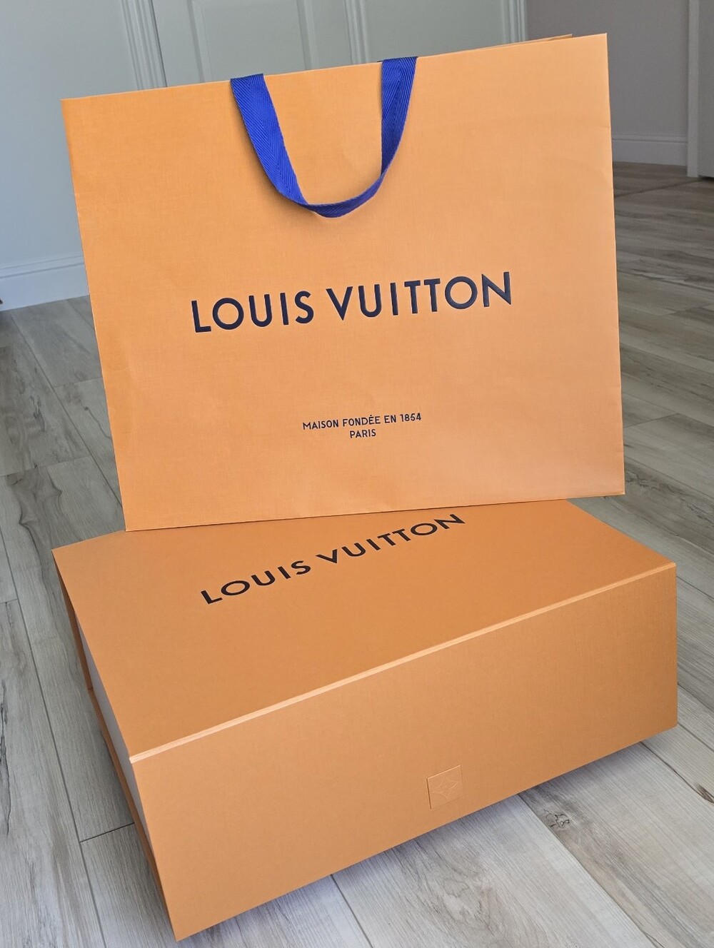 Louis Vuitton Orange Large Gift Bag & Box
